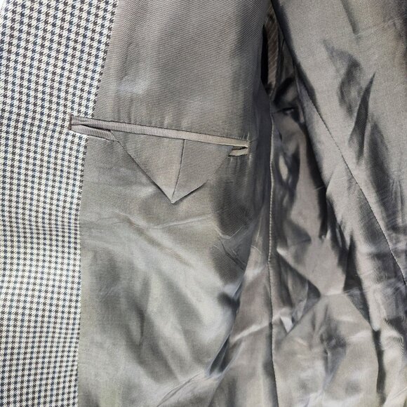 Michael Michael‎ Kors Mens Houndstooth Blazer Jacket 44R Rayon/Polyester - Picture 7 of 9